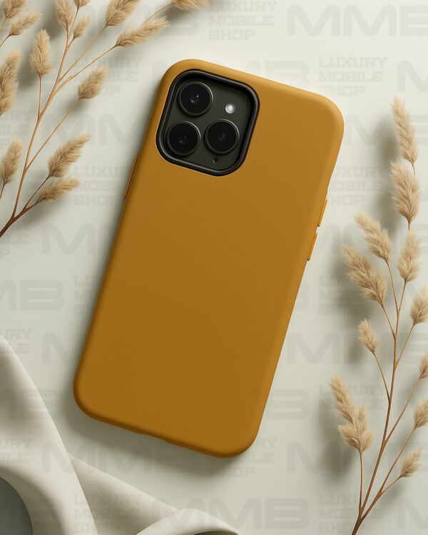 MMB-1116 High-Quality Brown Silicone Case for iPhone 16 Pro Max
