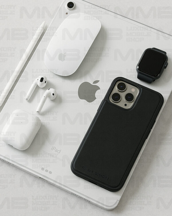 Premium Black Leather iPhone 16 Pro Max Case