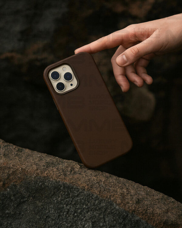 DARK BROWN MATTE SILICONE CASE FOR IPHONE 16 PRO MAX