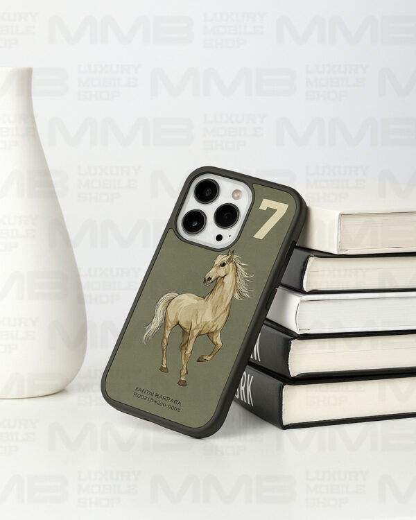 Green colour Horse design cover for iPhone 16 pro max