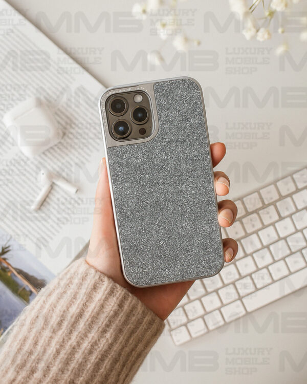 Sparkle Silver Glitter Case for iPhone 16 Pro Max