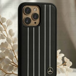 Mercedes Benz Premium Stripe Case for iPhone 16 Pro Max – Luxury Leather Finish | Shockproof Cover