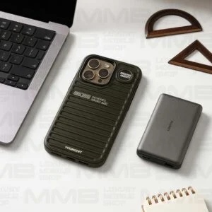 YOUNGKIT Black Suitcase Style Case for iPhone 16 Pro Max – Travel Edition