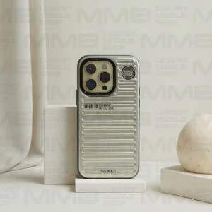 YOUNGKIT Silver Suitcase Style Case for iPhone 16 Pro Max – Travel Edition